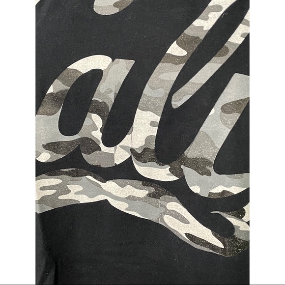 Cali Graphic 3/4 Sleeves Tee Black and Camo Size XL - Picture 2 of 4